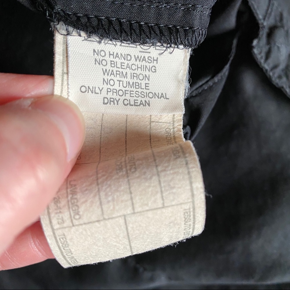 Women’s Emporio Armani black snap closure shirt 44 - Picture 8 of 14